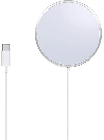 Беспроводное зарядное устройство/ MagSafe/ 15W/ Быстрая зарядка для iPhone/ White