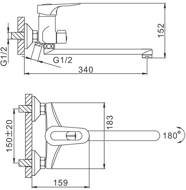 Смеситель для ванны Frap F22004