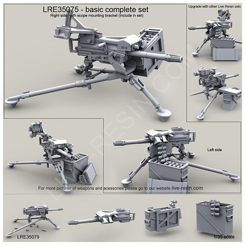 LRE35075 Автоматический гранатомёт MK19-3 40mm Grenade Machine Gun на треножном станке М3