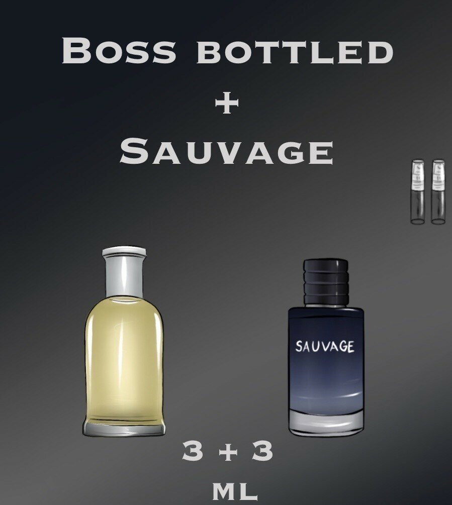 Масляные духи набор crazyDanKos Boss Bottled + Sauvage (Спрей 3+3 мл)