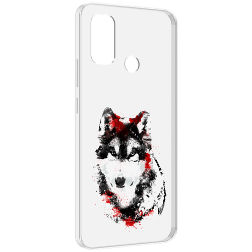 Чехол MyPads кровавый волк для UleFone Note 10P / Note 10 задняя-панель-накладка-бампер