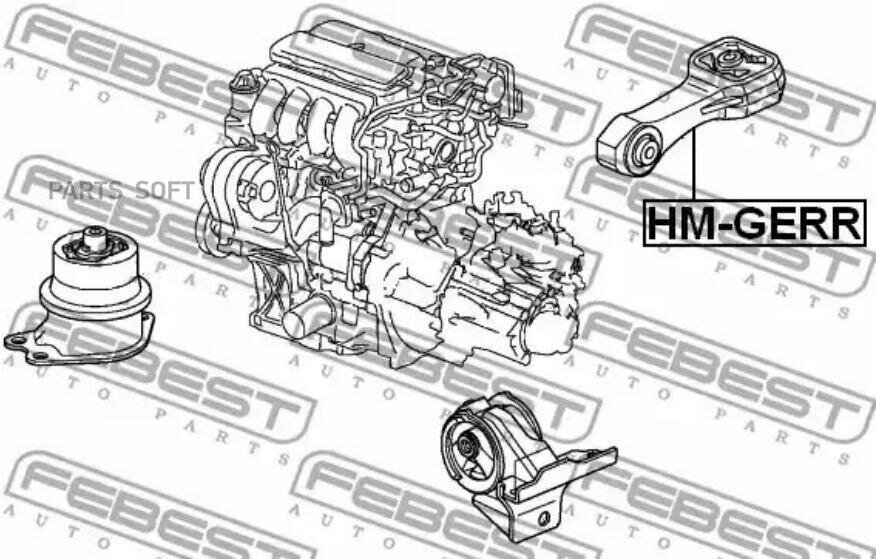 FEBEST HM-GERR подушка двигателя задняя HONDA JAZZ/FIT GE# 2009-2013