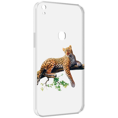 Чехол MyPads леопард-на-дереве детский для Alcatel SHINE LITE 5080X 5.0 задняя-панель-накладка-бампер