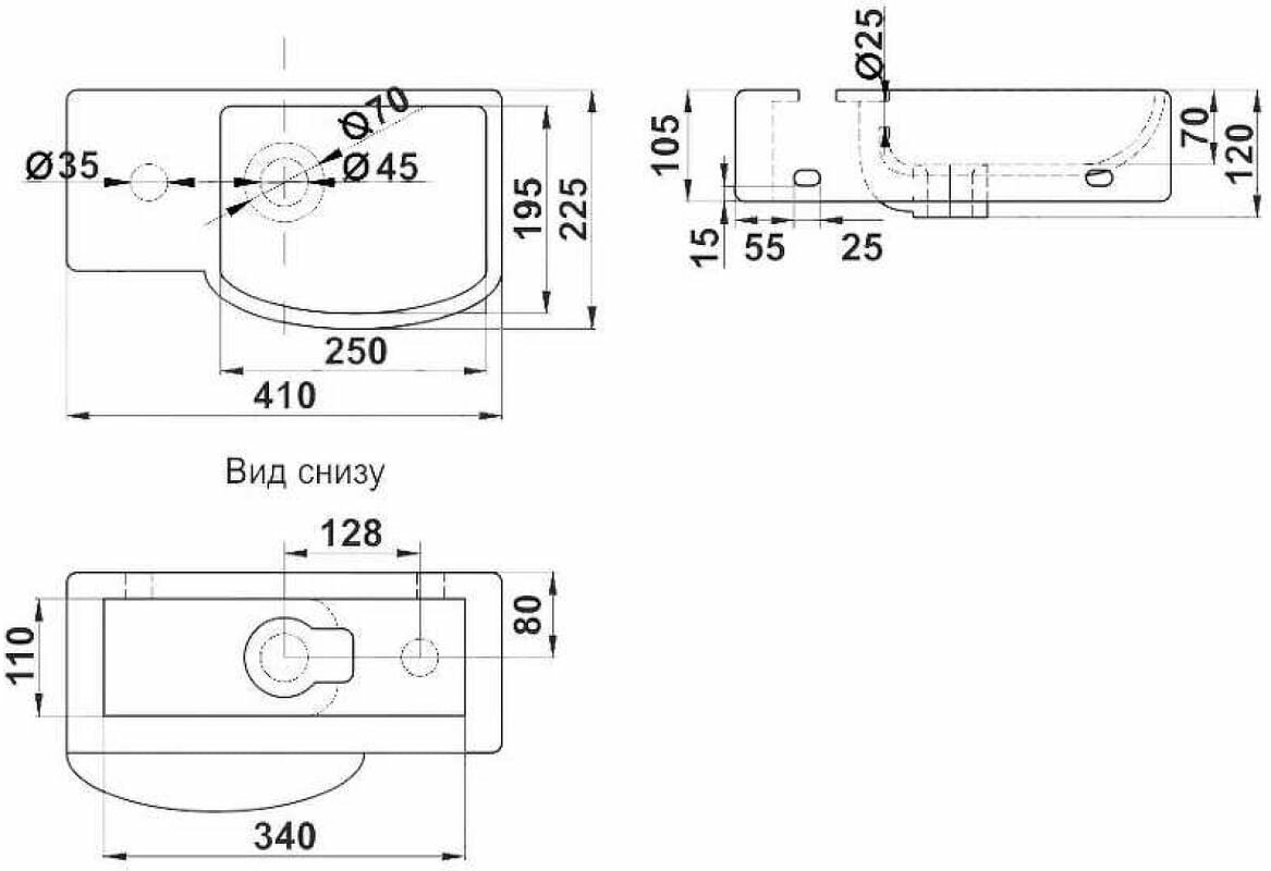 Раковина MELANA MLN-7947AR