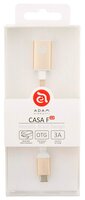Переходник Adam Elements Casa F13 (USB Type-C - USB) 0.13 м золотой