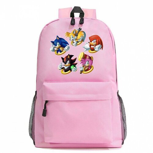 Рюкзак Соник (Sonic the Hedgehog) розовый №1 рюкзак соник sonic the hedgehog черный 1