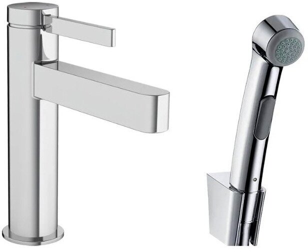 Смеситель для раковины Hansgrohe Finoris, с гигиеническим душем 76210000 хром