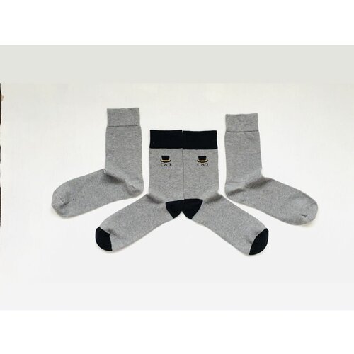 фото Носки ( verba ), 2 пары, размер 41-44, серый, черный