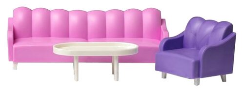 Lundby Набор мебели для гостиной Базовый (LB_60305400) розовый/фиолетовый