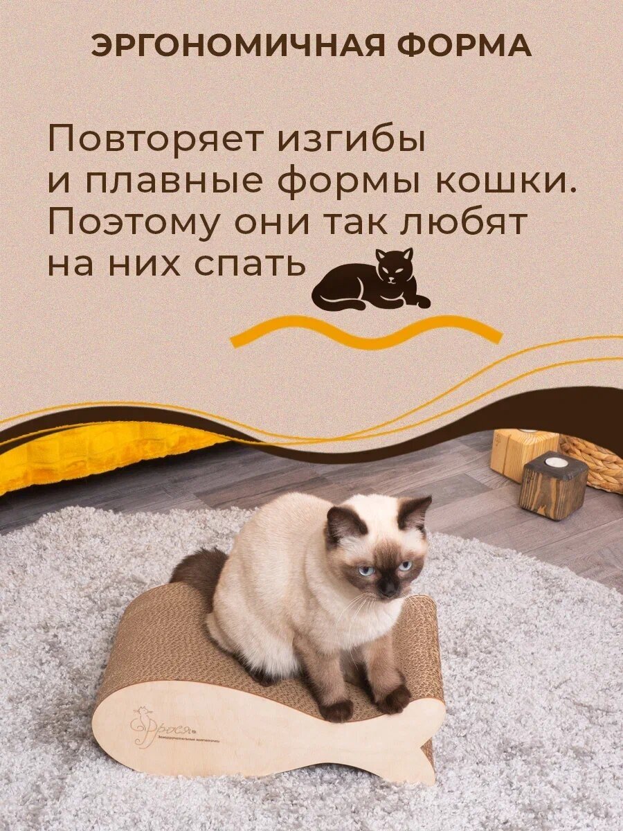 Когтеточка для кошки, когтедралка картонная - фотография № 3