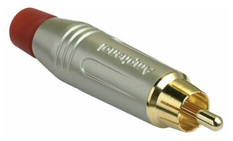 Amphenol ACPRSRD - Разъем RCA серый, с красным кольцом