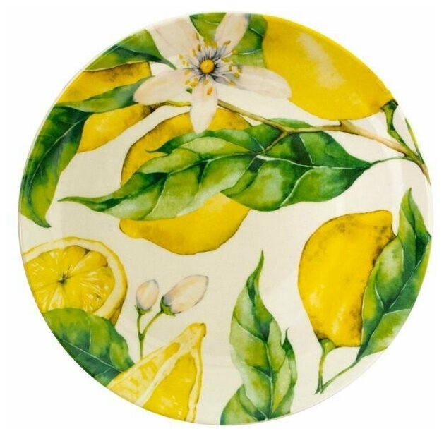 фото Тарелка Лимоны керамика, 210 мм