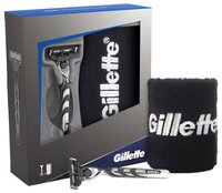 Набор Gillette полотенце, бритва Mach 3 сменные лезвия: 1 шт.