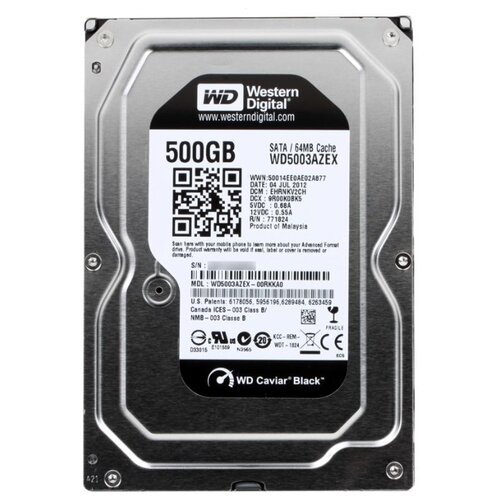 фото Жесткий диск Western Digital WD Caviar Black 500 GB (WD5003AZEX)