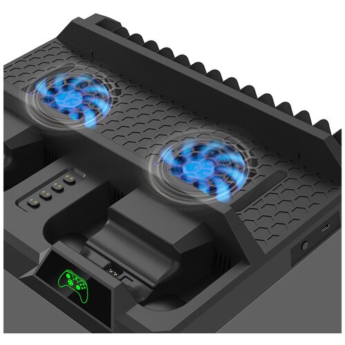 dobe зарядная станция для 2 x геймпадов 2 аккумулятора 800 мач tyx 532x черный 1 шт Вертикальная подставка Dobe Multifunctional Cooling Stand для Xbox One (TYX-18122)
