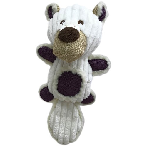 Petpark (Aromadog) игрушка для собак Медведь с большим хвостом, 25 см, белый, размер S petpark игрушка для собак пингвин 13 см разноцветный с пищалкой размер s