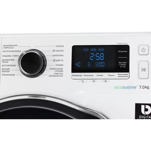 Стиральная машина Samsung WW70J6210DWLD класс A загр фронтальная макс7кг белый 5431300₽