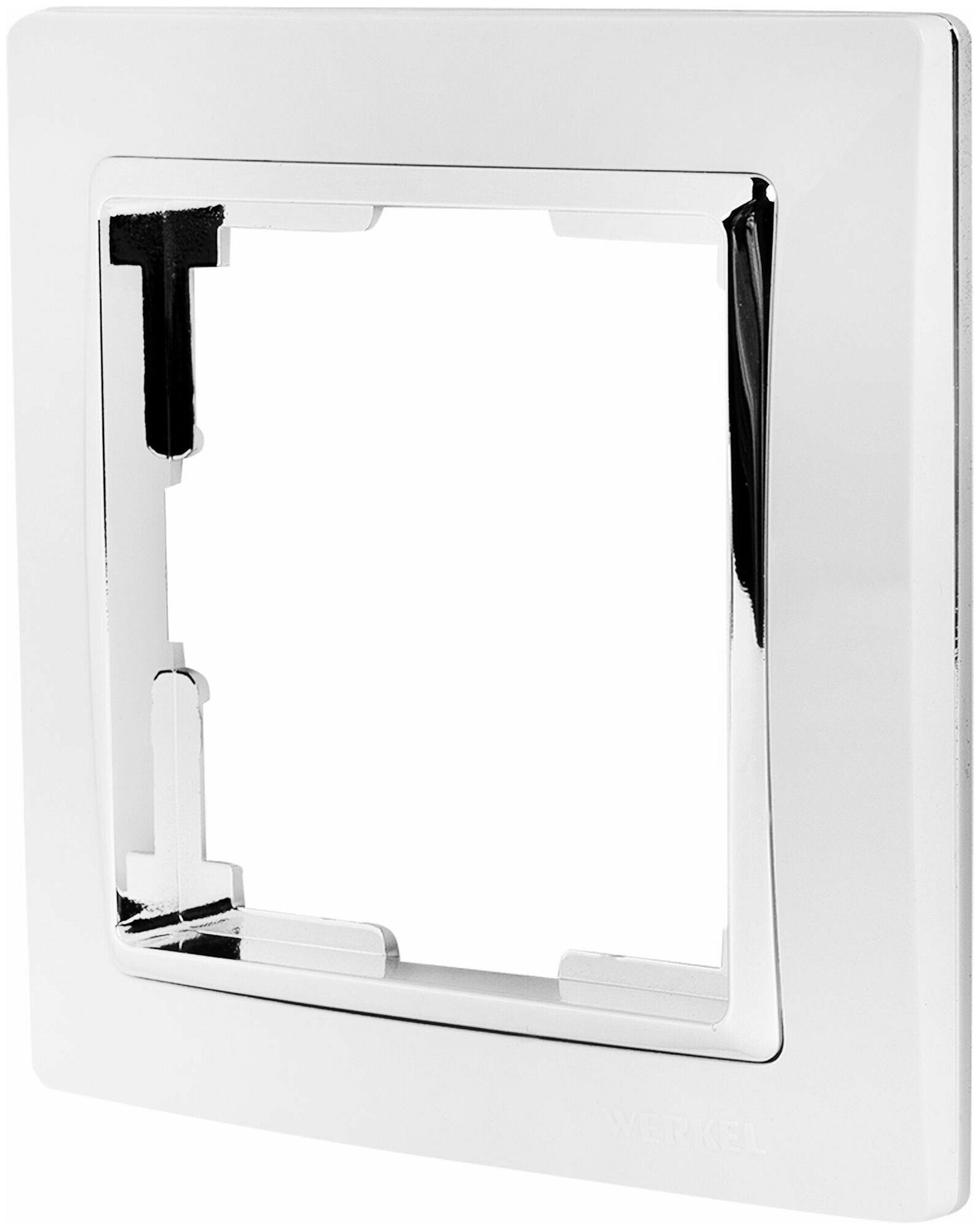 Рамка для розеток и выключателей Werkel Snabb 1 пост, цвет белый/хром - фотография № 2