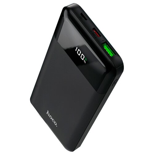 Powerbank повербанк 10000 mAh с LED-дисплеем HOCO J102 внешний аккумулятор для телефона с разъемами USB microUSB USB Type-C черный 114600₽