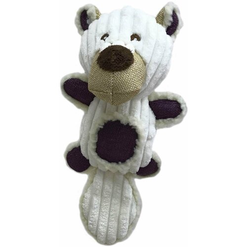 Petpark игрушка для собак Медведь с большим хвостом 25 см белый, размер S, 1 шт