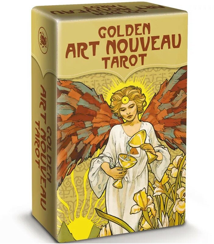 Карты Таро "Golden art Nouveau Tarot mini (New Edition - Gold Printing ink)" Lo Scarabeo / Мини Карты Таро Золотое Арт-Нуво