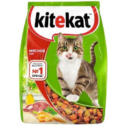 Kitekat Сухой корм для кошек мясной пир 10132142 1,9 кг 24915 (3 шт)