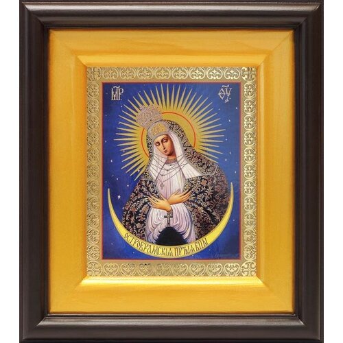 Икона Божией Матери Остробрамская Виленская, широкий киот 16,5*18,5 см икона божией матери остробрамская виленская киот 19 22 5 см