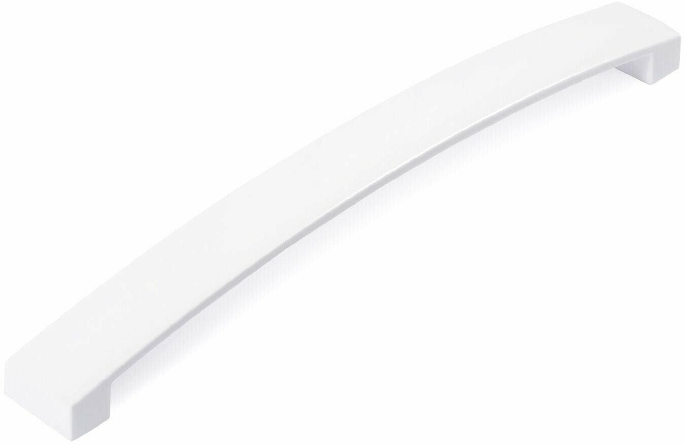 Ручка мебельная RS191W установочный размер - 192 мм цвет - белый алюминий-цинк