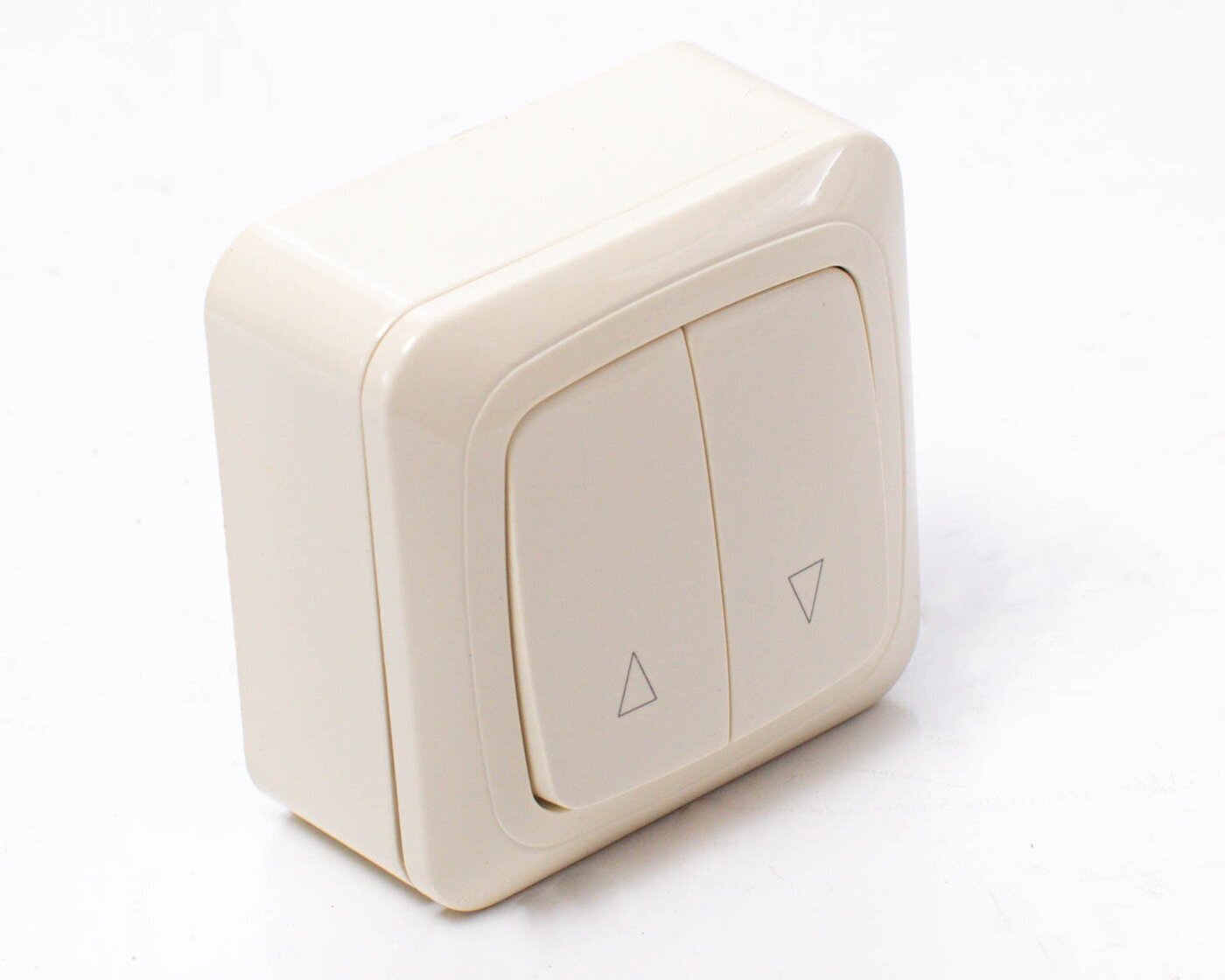 фото Выключатель клавишный Alutech с рамкой KU/B для рольствен и жалюзи