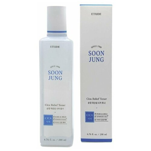 Etude Слабокислотный тонер для лица / Soon Jung CICA Relief Toner, 200 мл