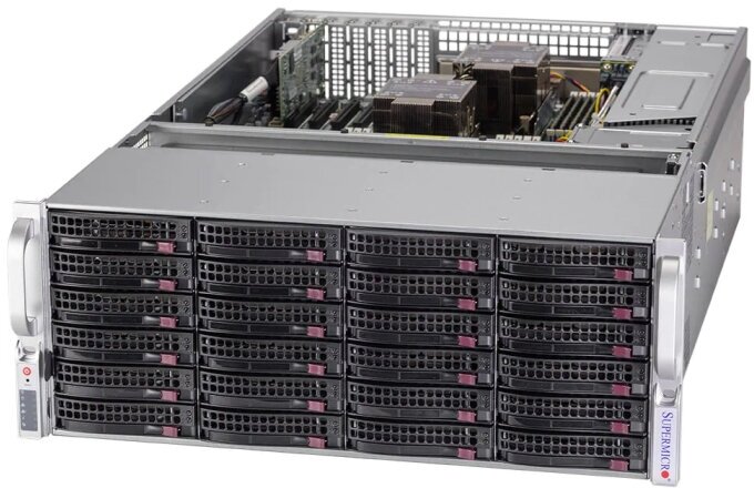 Платформа системного блока SuperMicro «SSG-640P-E1CR36H 4U, 2x LGA4189 (up to 270W), 16x DIMM DDR4 3200MHz, 2x DIMM Opt