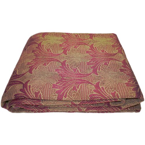 Покрывало гобеленовое Комфорт ЭН-Текс 150х200 см, цвет: красный классический узор на золотистом фоне