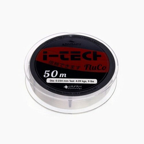 фото Леска naмazu i-tech fluco, диаметр 0.234 мм, тест 4.09 кг, 50 м, прозрачная namazu