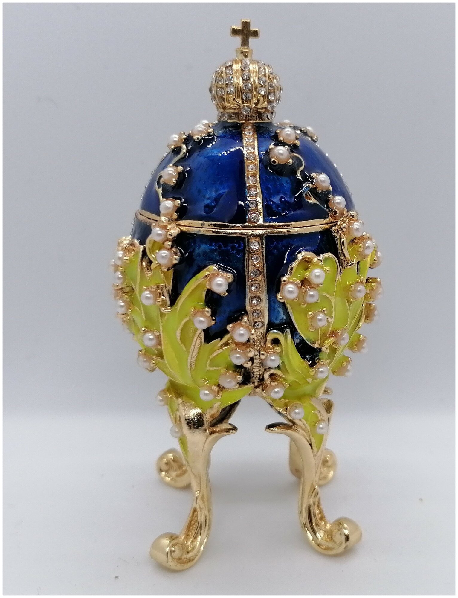 Яйцо Фаберже Ландыш среднее, синее