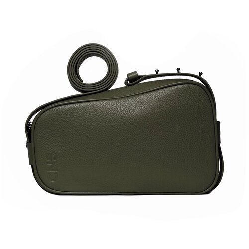 фото Женская кожаная сумка cns-coins tina (тёмно-зелёный) wood из натуральной кожи