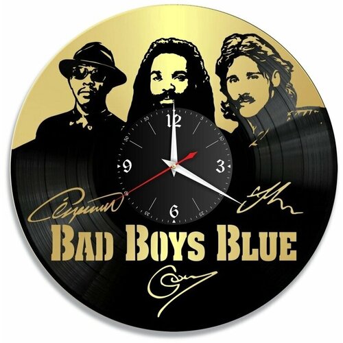 Настенные часы из виниловой пластинки Bad Boys Blue/виниловые/из винила/часы пластинка/ретро часы