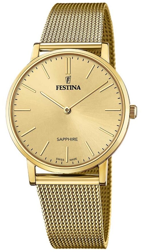 Наручные часы FESTINA Наручные часы Festina Swiss Made 20012, желтый, золотой