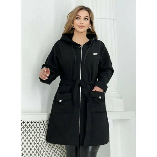 фото Пальто, размер 7 xl- 58, черный/black lmdy