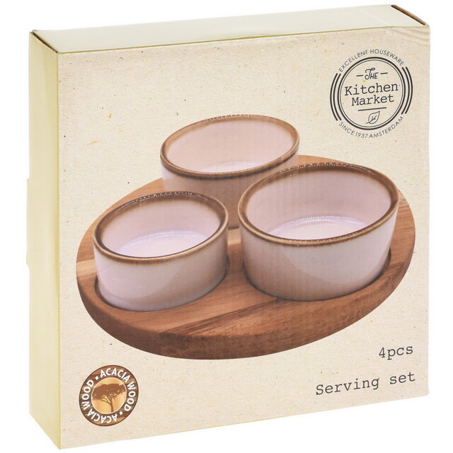 Изображение Набор для сервировки Brilly Crema 20 см, 4 предмета