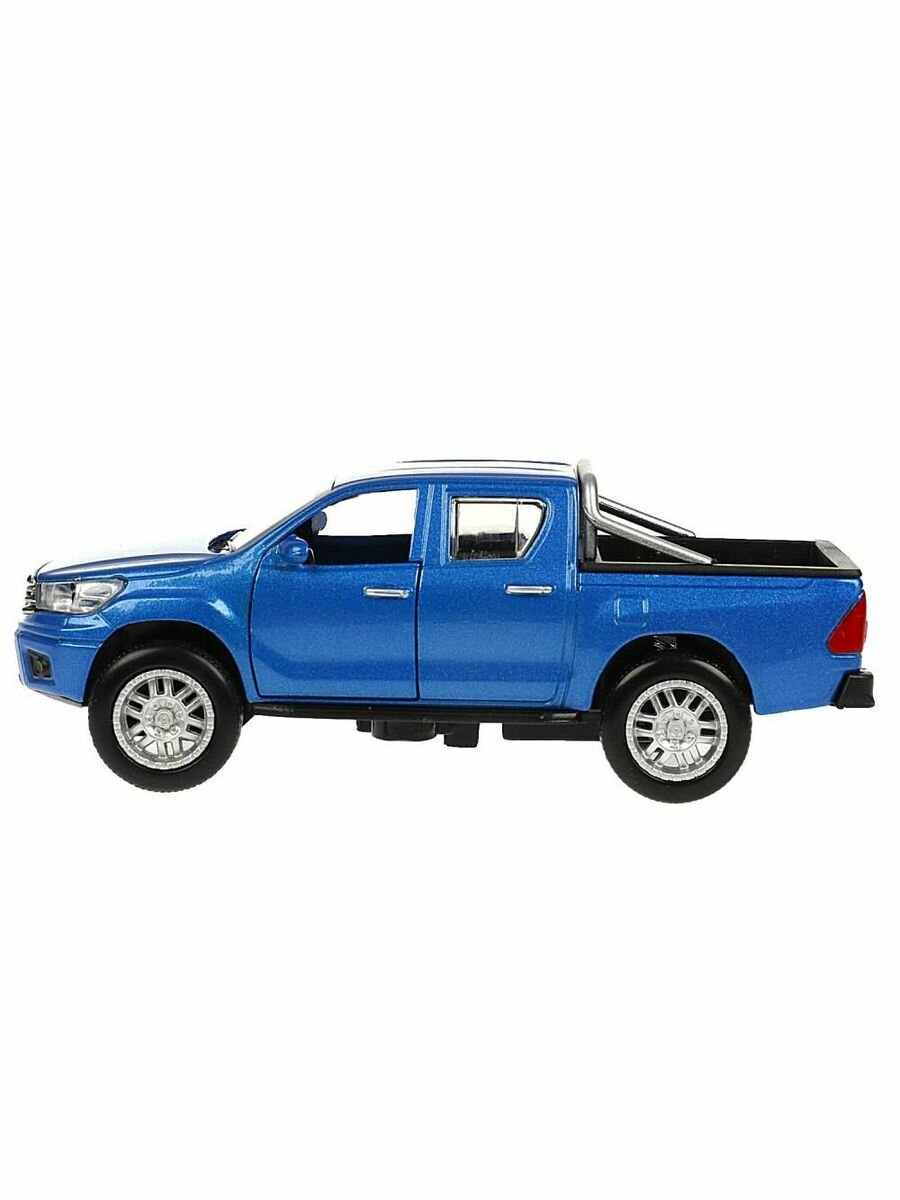 Модель HILUX-12-BU TOYOTA HILUX 12 см, двери, инерц, синий Технопарк в коробке — фото 1