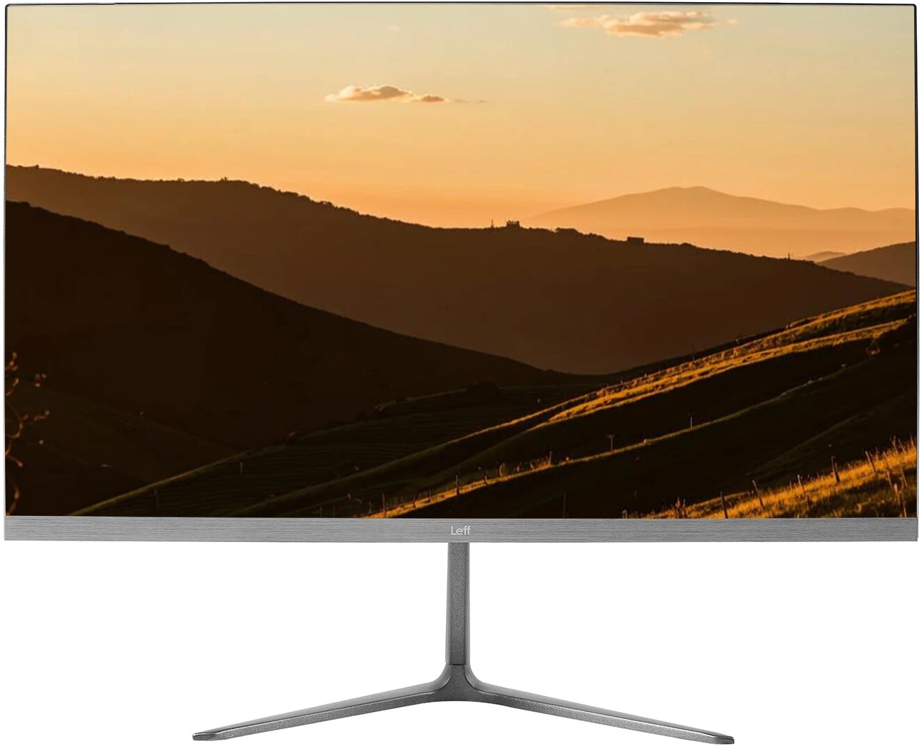 Монитор LEFF, матрица VA, диагональ 22", разрешение 1920х1080, 75Гц, серебристый