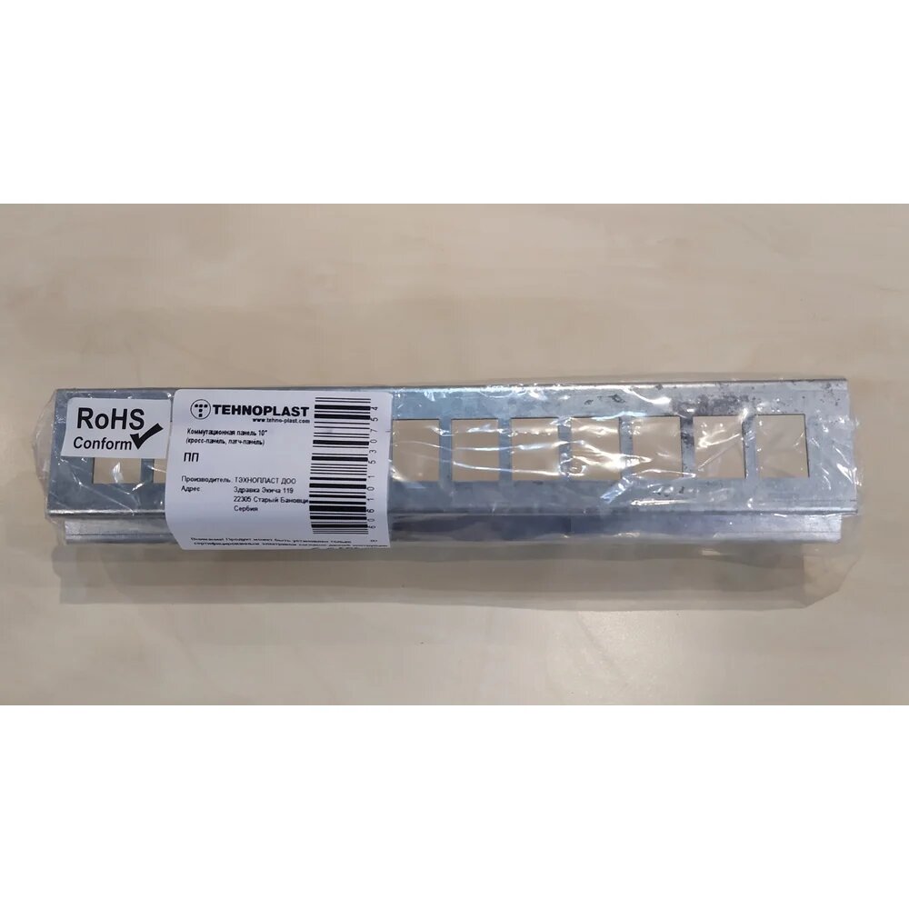 TEHNOPLAST Патч-панель 10" для 12 модулей rj45 для распределительных щитков серии it/combi pp10 8764 — фото 1