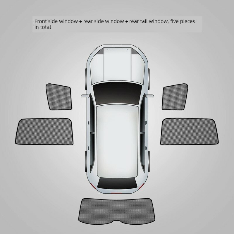 BMW X3L 2025 Набор для передних, задних и заднего окна, Двойной слой, Алюминиевый ободок, 5 шт