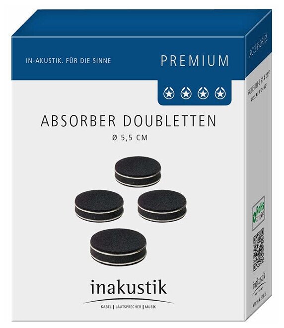 InAkustik Premium Doublette, 4 pcs, black #008509