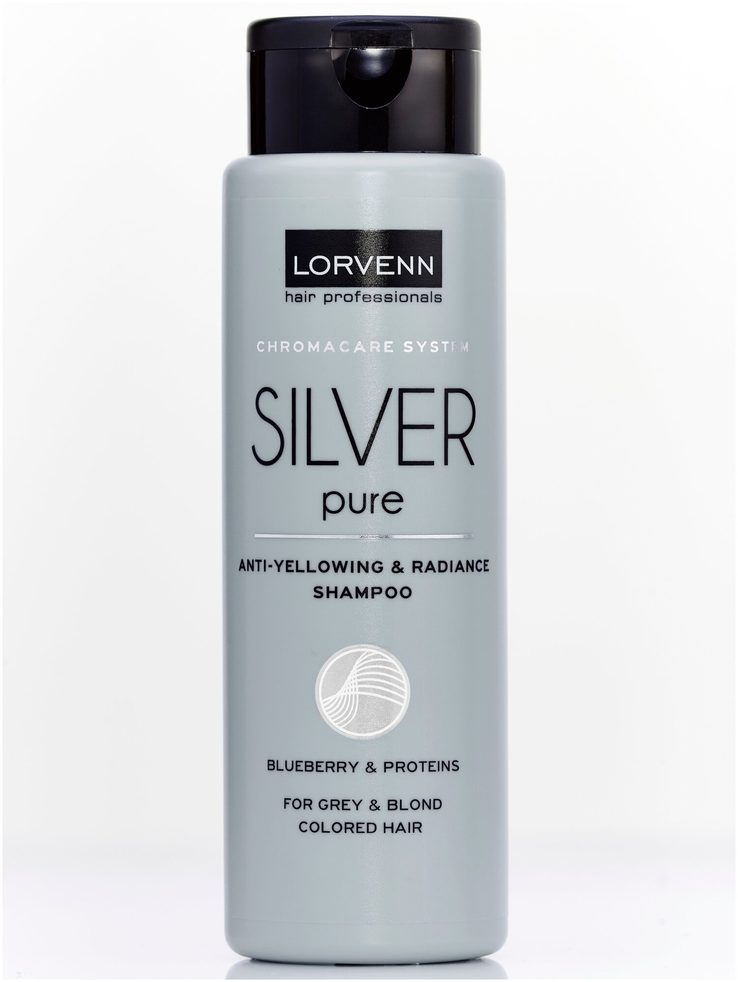 Специальный шампунь для окрашенных и осветленных волос Lorvenn LORVЕNN Silver Pure, 300 мл