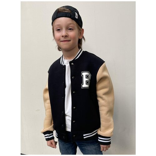 фото Толстовка little bandit, размер 140, бежевый, черный