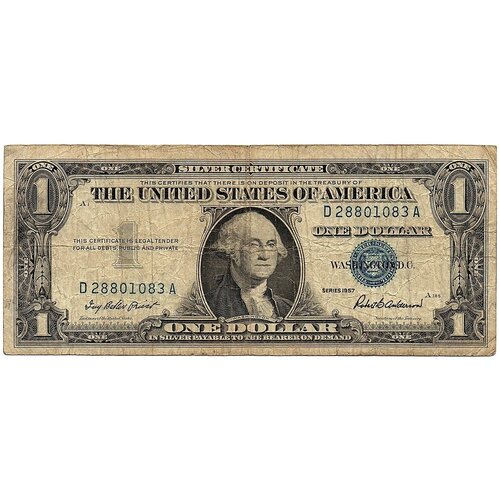 Доллар 1957 г США D 28801083 банкнота диснейленда номиналом 1 доллар 2008 года