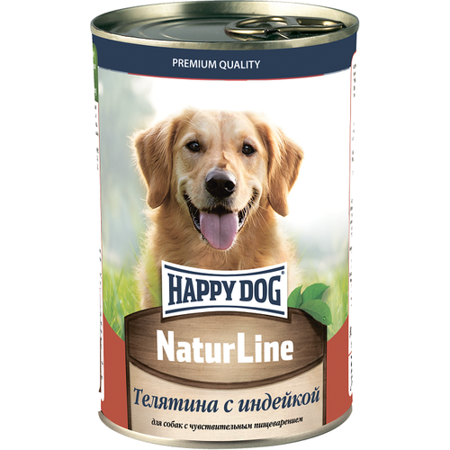 Happy Dog Natur Line Телятина с индейкой (0.41 кг) (7 штук)