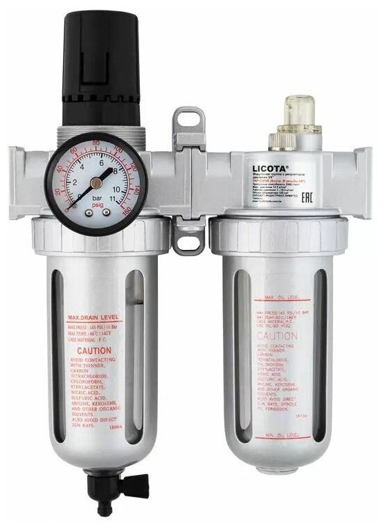 Licota PAP-C205B Модульная группа для подготовки воздуха с регулятором давления 3/8"