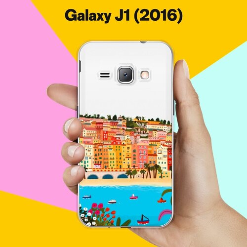 Силиконовый чехол на Samsung Galaxy J1 (2016) Пляж / для Самсунг Галакси Джей 1 (2016) силиконовый чехол на samsung galaxy j1 2016 самсунг джей 1 2016 с эффектом блеска винтажные цвета